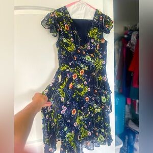 Navy floral dress